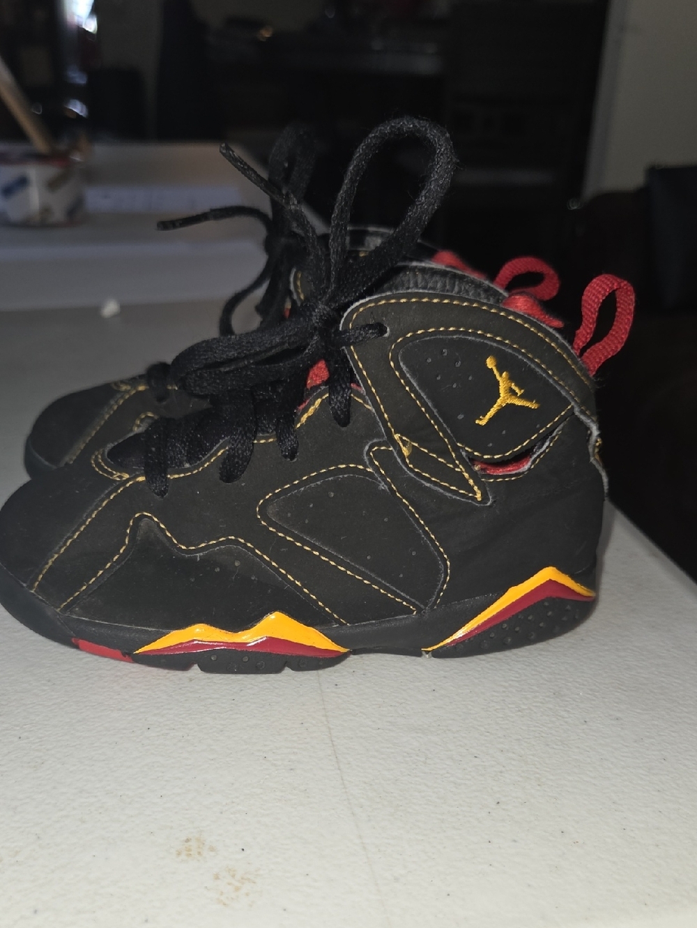 Nike Air Jordan 7 Retro TD Citrus Toddler Baby Size 10C